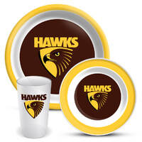 Hawthorn Hawks 3 Piece Melamine Dinner Set