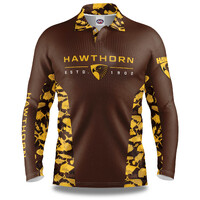 Hawthorn Hawks Adults Reef Runner Collared Fishing Shirt