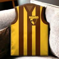 Hawthorn Hawks Guernsey Shaped Cushion