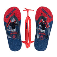 Melbourne Demons Kids Boomerangz Thongs w/extra Straps