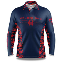 Melbourne Demons Adults Reef Runner Collared Fishing Shirt