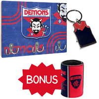Melbourne Demons Key Rack & Key Ring Bundle