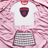 Melbourne Demons Womens Check PJ Set