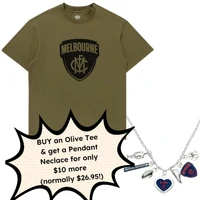 Melbourne Demons Olive Tee Discount Deal