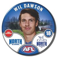 North Melbourne Kangaroos 2025 Player Pin Badge - DAWSON, W