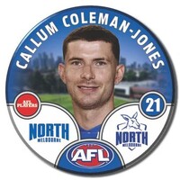 North Melbourne Kangaroos 2025 Player Pin Badge - COLEMAN-JONES