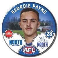 North Melbourne Kangaroos 2025 Player Pin Badge - PAYNE