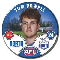 North Melbourne Kangaroos 2025 Player Pin Badge - POWELL