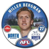 North Melbourne Kangaroos 2025 Player Pin Badge - BERGMAN