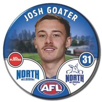 North Melbourne Kangaroos 2025 Player Pin Badge - GOATER
