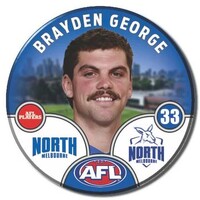 North Melbourne Kangaroos 2025 Player Pin Badge - GEORGE