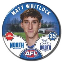 North Melbourne Kangaroos 2025 Player Pin Badge - WHITLOCK