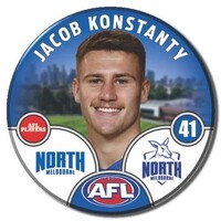 North Melbourne Kangaroos 2025 Player Pin Badge - KONSTANTY