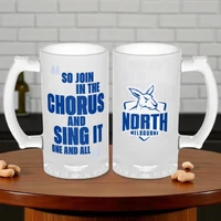North Melbourne Kangaroos Frosted Stein Glass