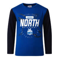 North Melbourne Kangaroos Youths Long Sleeve T-Shirt