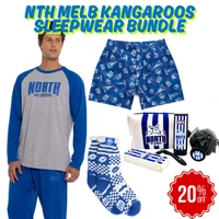 North Melbourne Kangaroos Mens Sleepwear Value Bundle