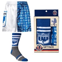 Image of North Melbourne Kangaroos Mens Boxer Shorts & Socks Set