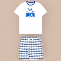 North Melbourne Kangaroos Mens Check PJ Set
