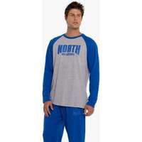 Image of North Melbourne Kangaroos Mens Raglan Cuffed PJ Set
