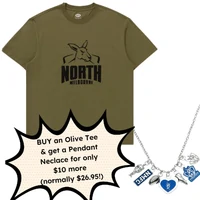 North Melbourne Kangaroos Olive Tee Discount Deal