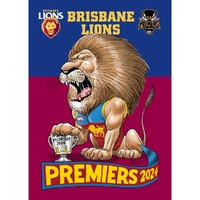 Brisbane Lions 2024 Premiers Mark Knight Small Sticker