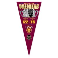 Brisbane Lions 2025 Premiers Score Felt Pennant