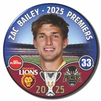 Brisbane Lions 2025 Premiers Badge - BAILEY
