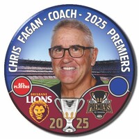 Brisbane Lions 2025 Premiers Badge - FAGAN - COACH
