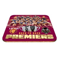 Brisbane Lions 2025 Premiers 4-Pack Coasters