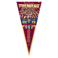 Brisbane Lions 2025 Premiers Team Photo Felt Pennant