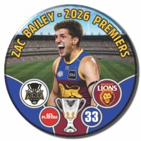 Brisbane Lions 2026 Premiers Badge - BAILEY