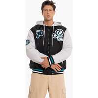 Port Adelaide Power Mens Patchwork Bomber Jacket