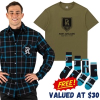 Port Adelaide Power Dad Pack - FREE Socks