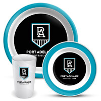 Port Adelaide Power 3 Piece Melamine Dinner Set