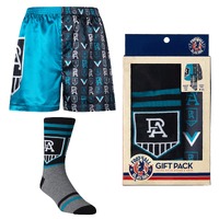 Image of Port Adelaide Power Mens Boxer Shorts & Socks Set