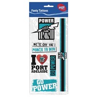 Port Adelaide Power Footy Tattoo Sheet