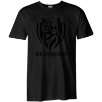 Image of Richmond Tigers Mens Stealth Black Tee