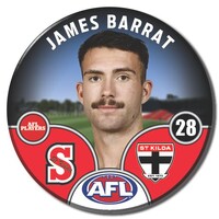 St Kilda Saints 2025 Player Pin Badge - BARRAT