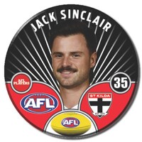 St Kilda Saints 2026 Player Pin Badge - SINCLAIR
