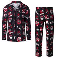 St Kilda Saints Mens Flannel PJ Set