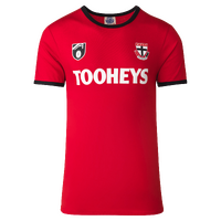 St Kilda Saints Mens TOOHEYS Red Throwback Tee