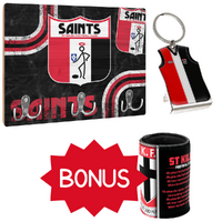St Kilda Saints Key Rack & Key Ring Bundle