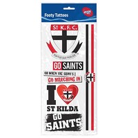 St Kilda Saints Footy Tattoo Sheet