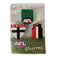 St Kilda Saints Shoe Charms Pkt 3