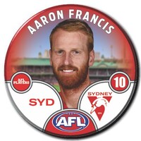 Sydney Swans 2025 Player Pin Badge - FRANCIS
