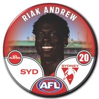 Sydney Swans 2025 Player Pin Badge - ANDREW