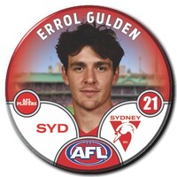 Sydney Swans 2025 Player Pin Badge - GULDEN
