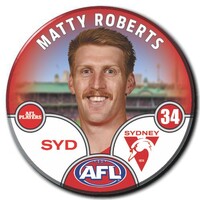 Sydney Swans 2025 Player Pin Badge - ROBERTS