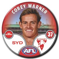 Sydney Swans 2025 Player Pin Badge - WARNER, CO