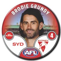 Sydney Swans 2025 Player Pin Badge - GRUNDY